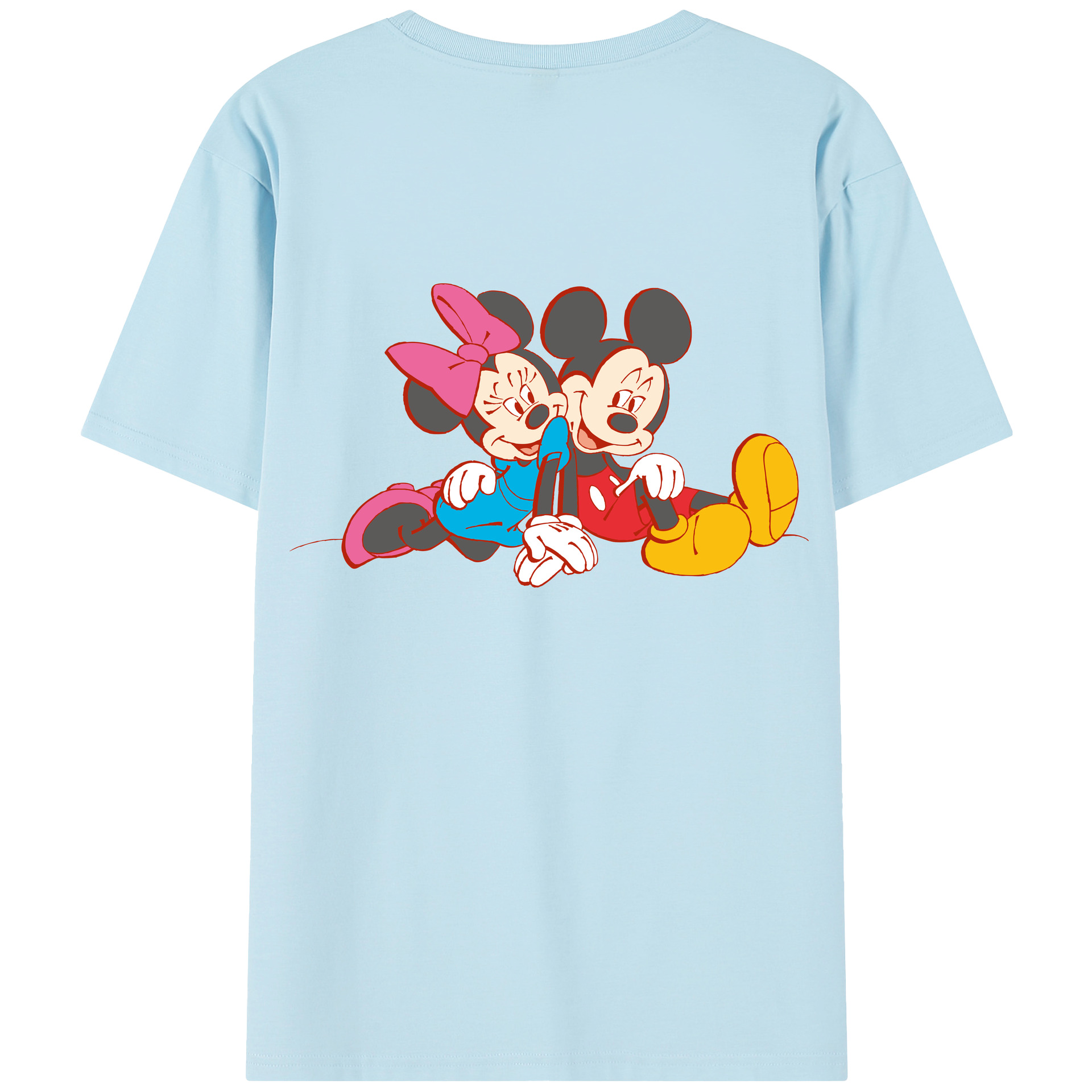 （画像用） ミッキーマウス Mickey Mouse 綿100％半袖Tシャツ（背面プリント）